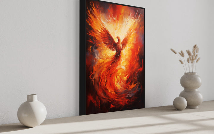 Rising Phoenix Framed Canvas Wall Art side view