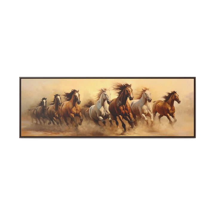 Herd of Wild Horses Running horizontal Wall Art