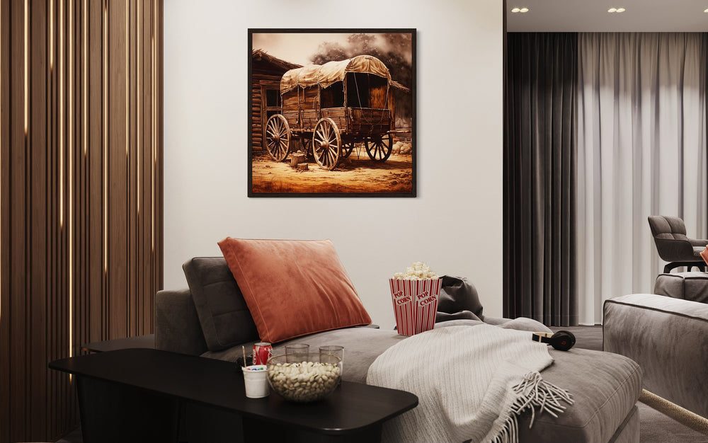 Chuckwagon Vintage Wild West Wall Decor in man cave