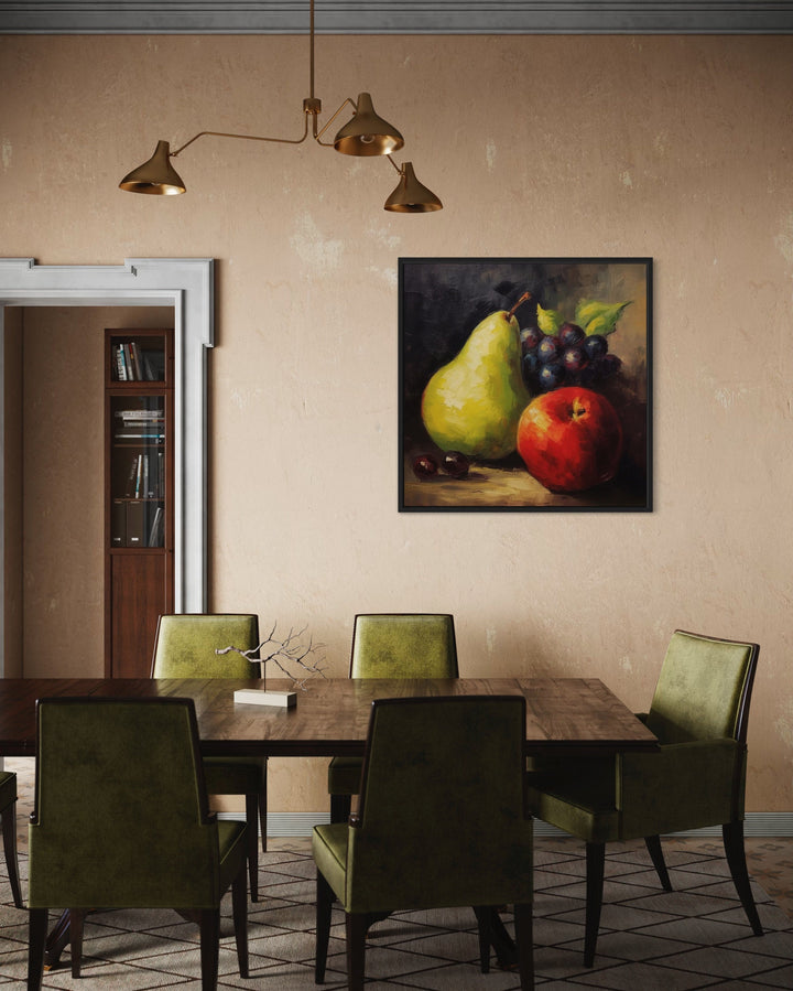 Still Life Vintage Fruit Oil Painting Canvas Wall Art in dining room