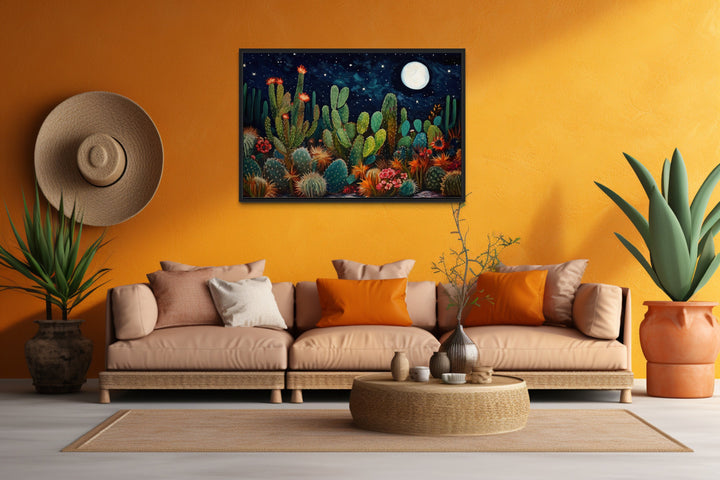 Starry Night Over Sonoran Desert Mexican Wall Art in mexican home