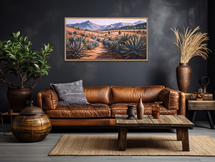 Arizona Desert Landscape With Agave Plants Wall Art