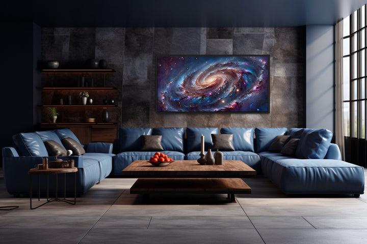 Galaxy Universe Space Sci Fi Extra Large Framed Canvas Wall Art in man cave