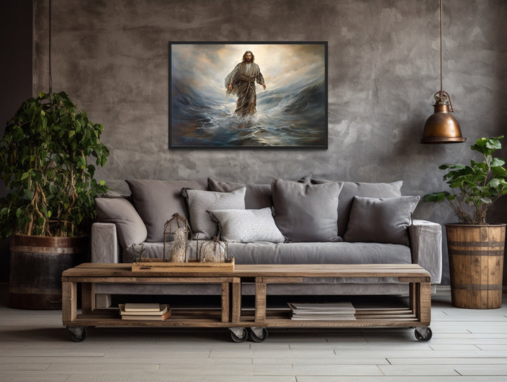 Jesus Walking On Water Modern Christian Wall Art
