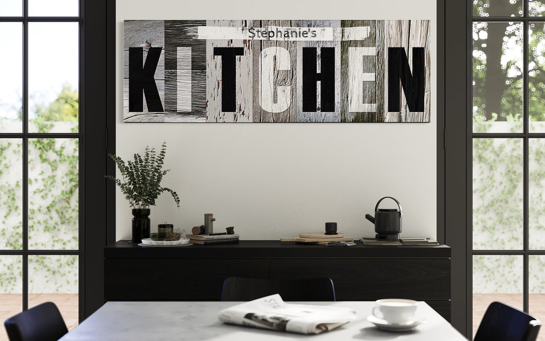 Rustic Personalizable Farmhouse Kitchen Sign Wall Decor