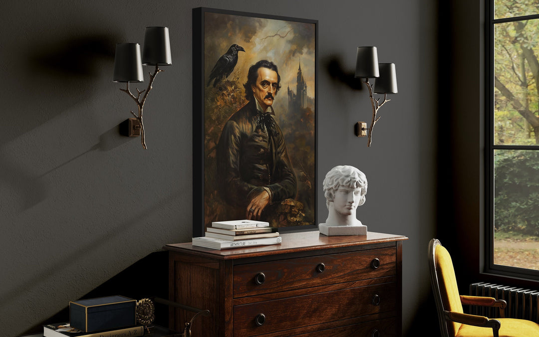 edgar poe gothic wall art