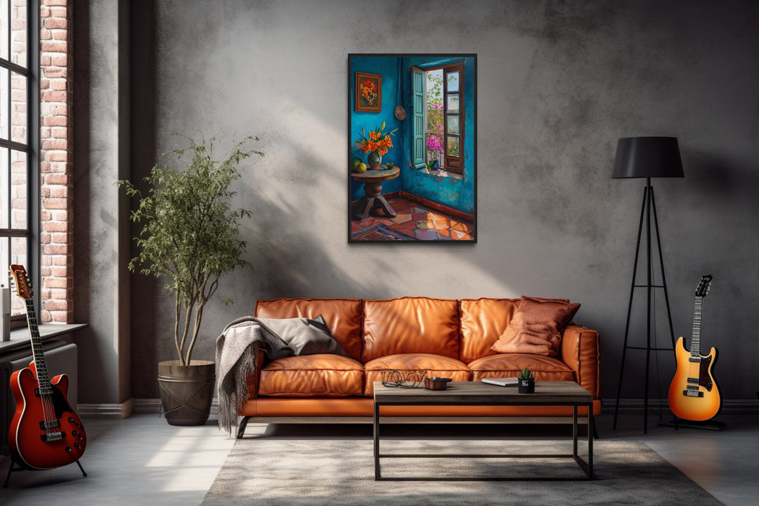 Traditional Mexico Room With Window And Interior Wall Art