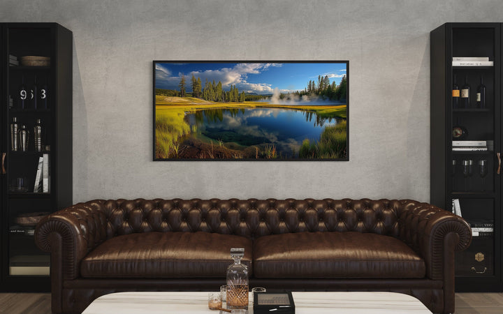 Yellowstone National Park Framed Canvas Wall Art