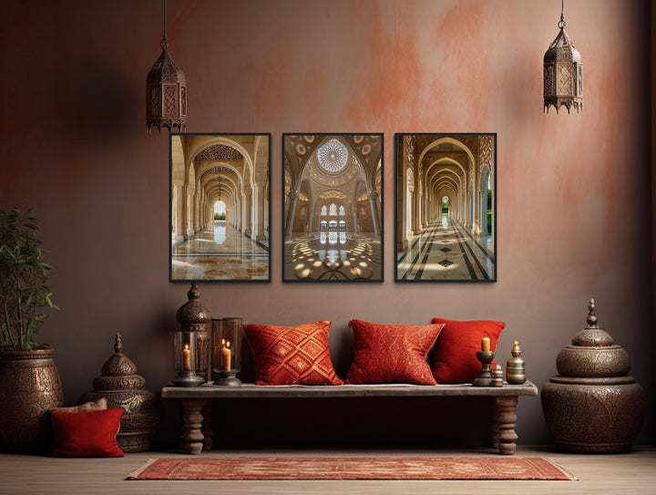 Middle Eastern Architecture Framed Canvas Wall Art