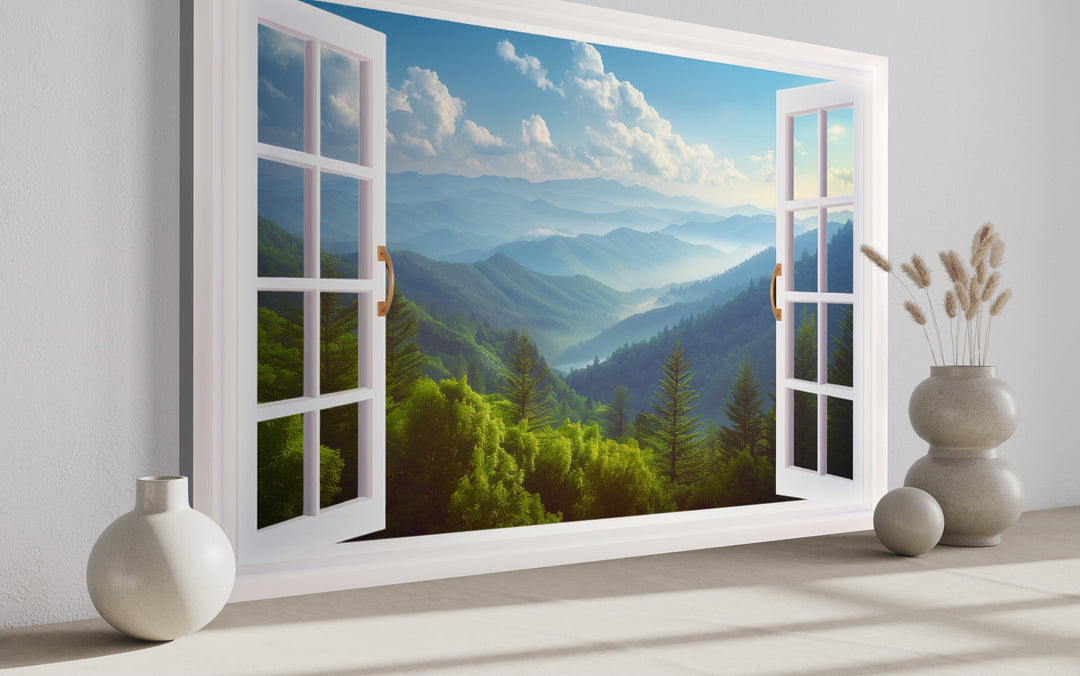 Great Smokey Mountains Open Window wall art side view