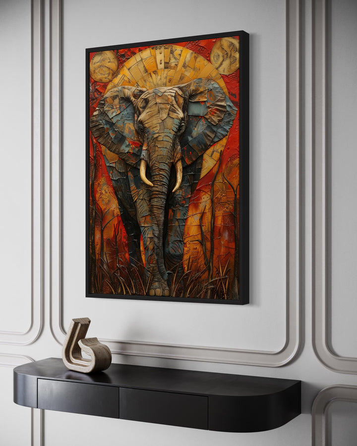 extra large Elephant African Canvas Wall Art