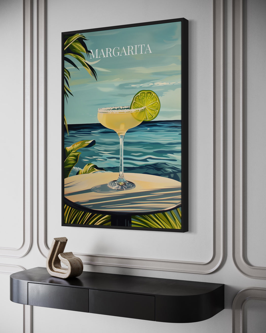 Margarita Cocktail On The Beach Art Print side view