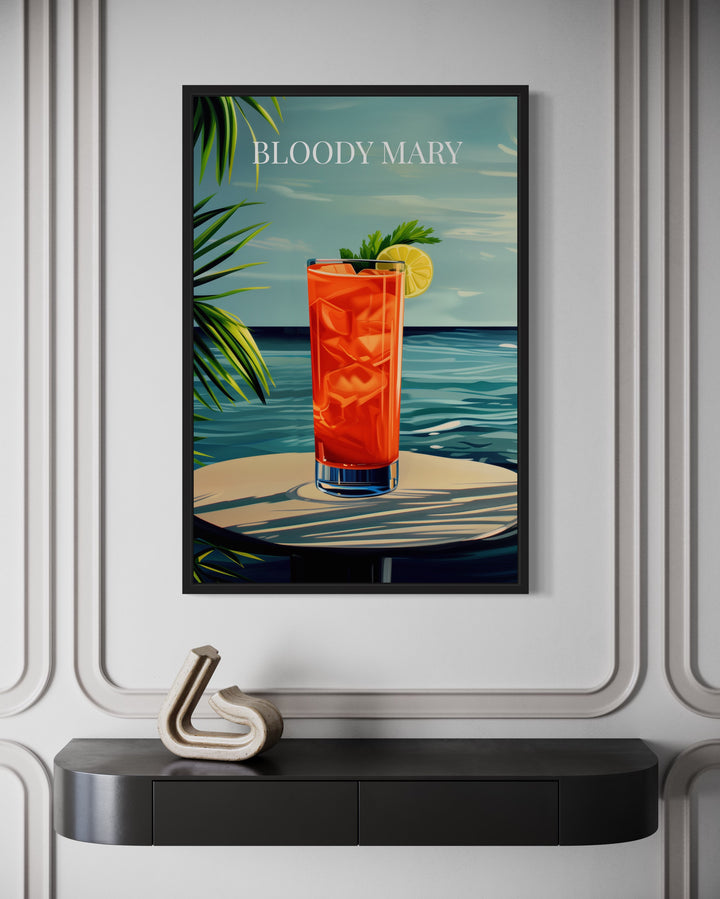 close up of Bloody Mary Cocktail Art Print