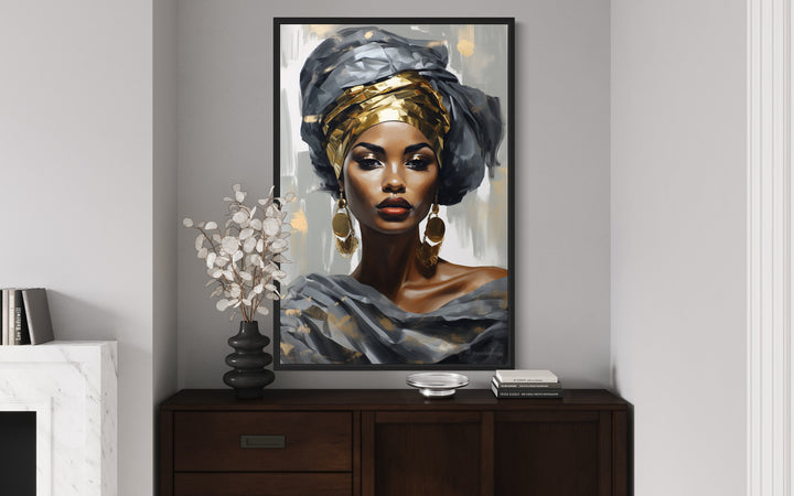 Beautiful Black Woman Canvas Wall Art