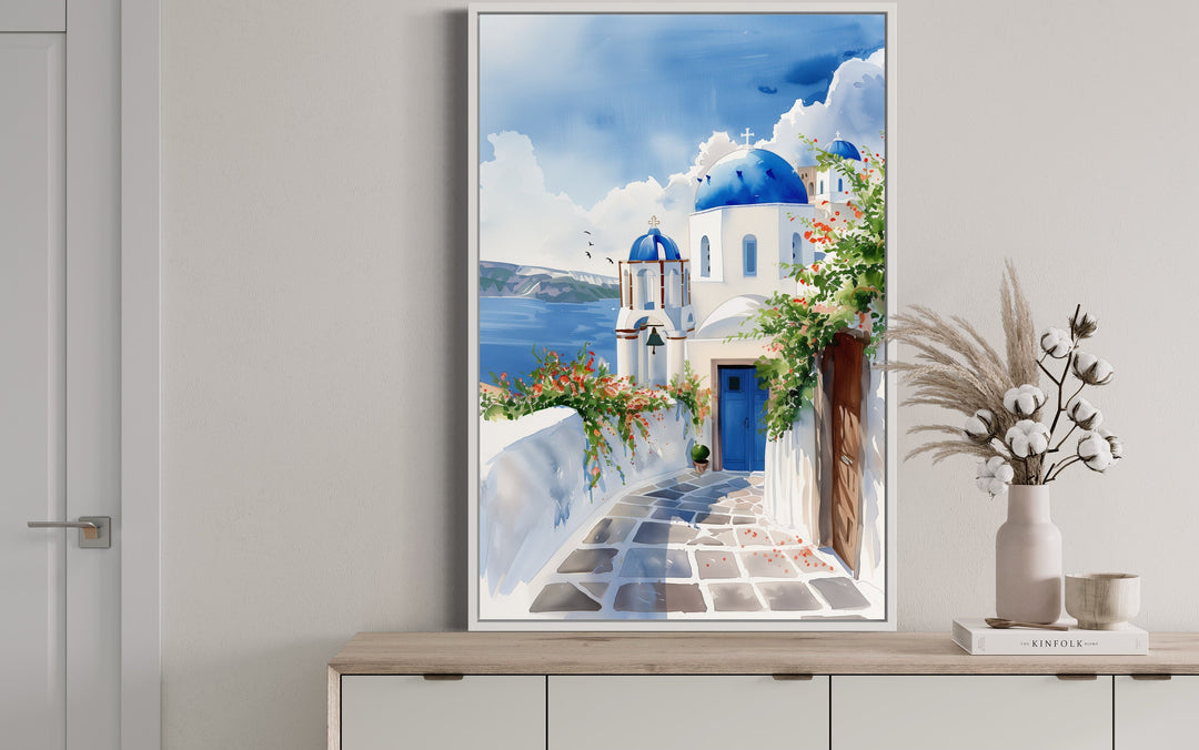 Santorini Greece Travel Poster Or Canvas Wall Art