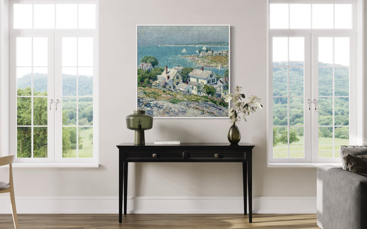 New England Headlands Painting by Childe Hassam Coastal Beach House Framed Canvas Wall Art