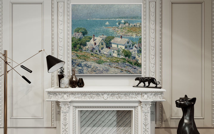 New England Headlands Painting by Childe Hassam wall art above mantel