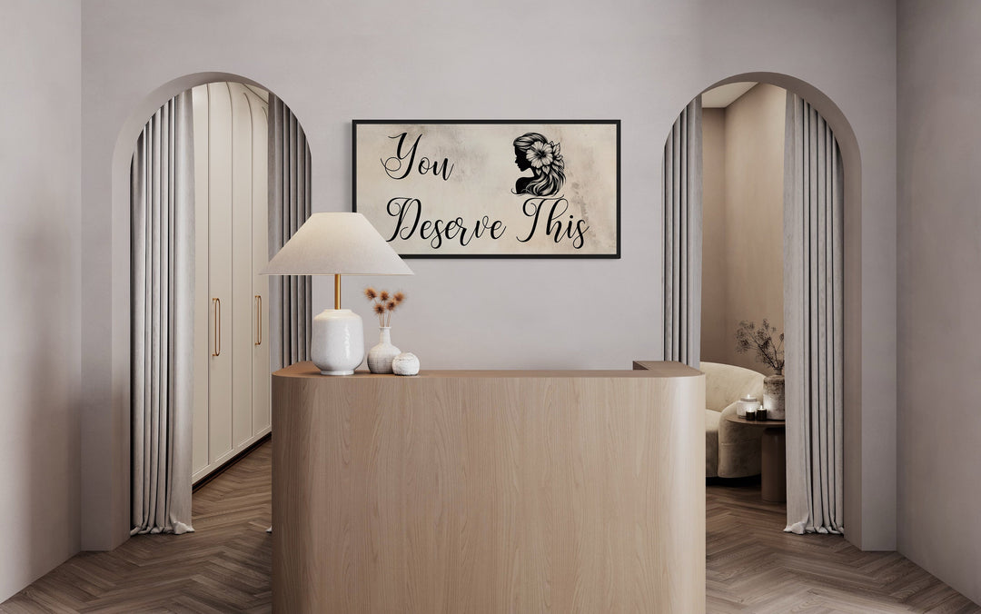 Beauty Salon Wall Art You Deserve This Parlor Sign Framed Canvas in beauty salon