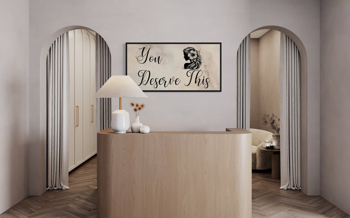 Beauty Salon Wall Art You Deserve This Parlor Sign Framed Canvas in beauty salon