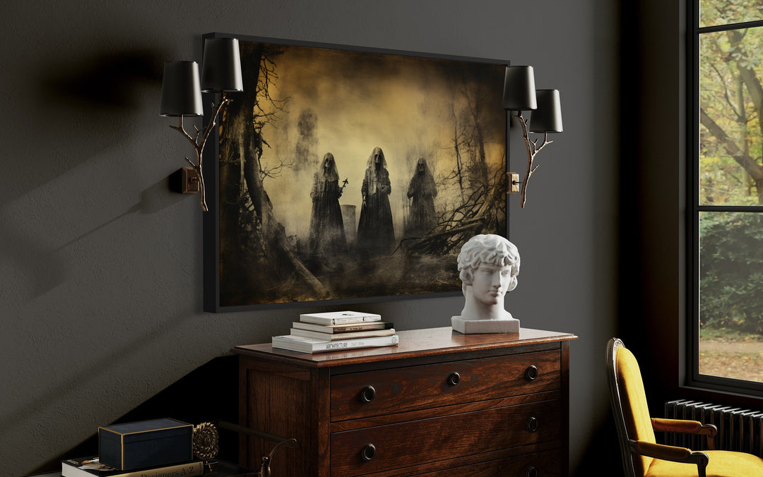 Dead Rising From The Graves Realistic Antique Photograph Wall Art side view