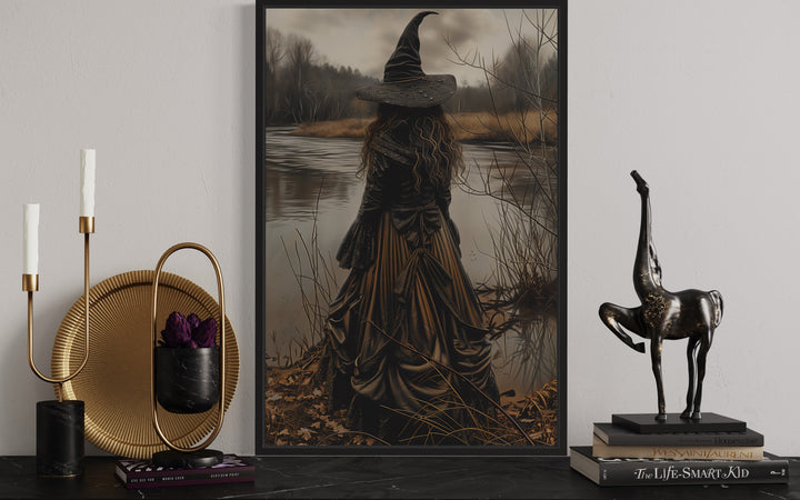 Salem Witch At The Lake Halloween Wall Art