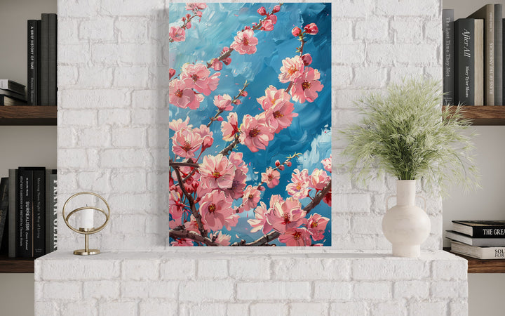 Cherry Blossom Sakura Branch Framed Canvas Wall Art