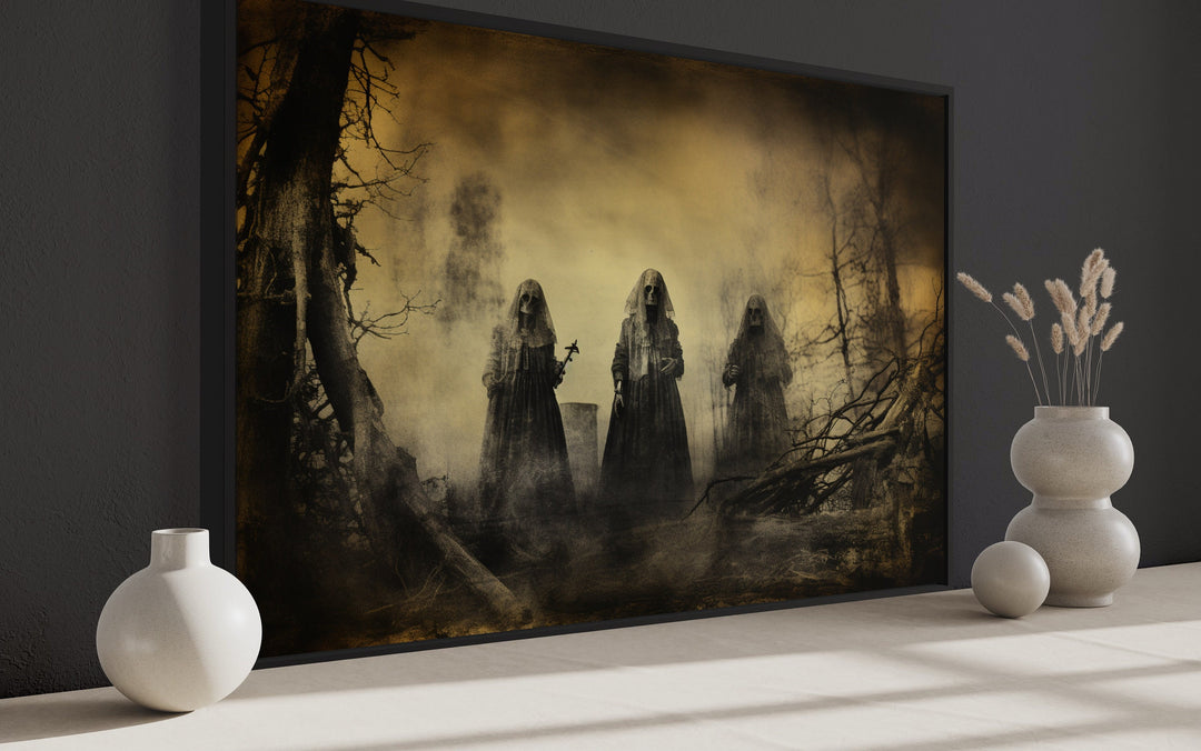 Dead Rising From The Graves Realistic Antique Photograph Wall Art side view