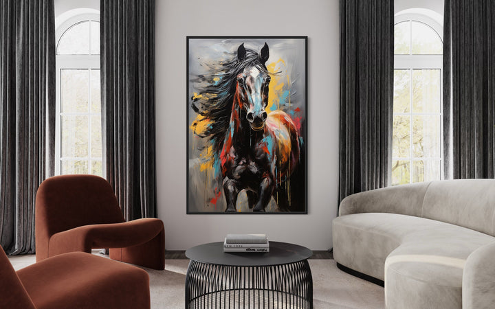 Colorful Abstract Horse Wall Art