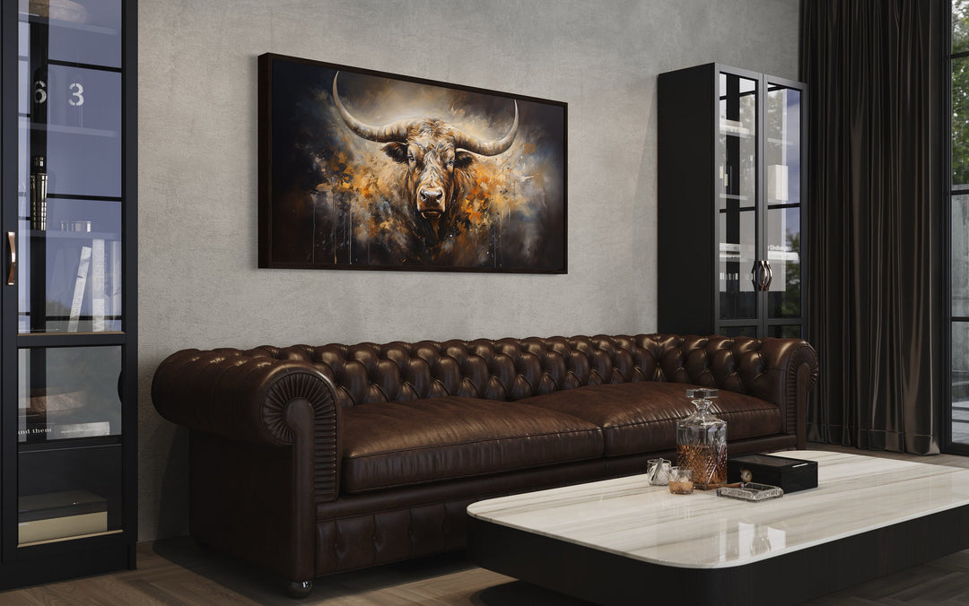 Texas Longhorn Steer Wall Hanging "Abstract Majesty"